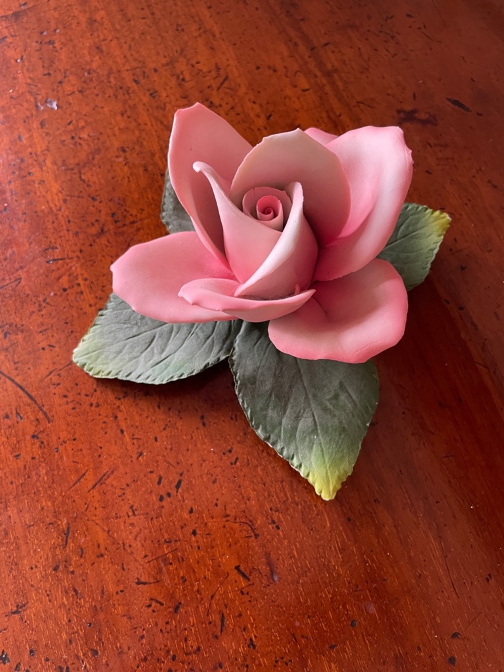 Vintage Capodimonte Pink Rose